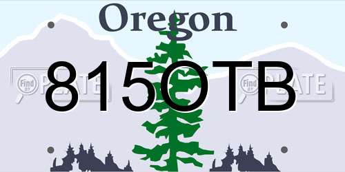 815OTB Oregon License Plate