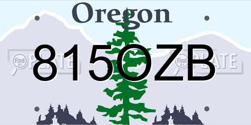 815OZB Oregon License Plate