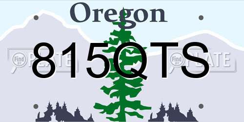 815QTS Oregon License Plate