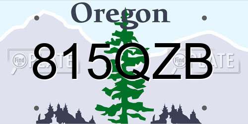 815QZB Oregon License Plate
