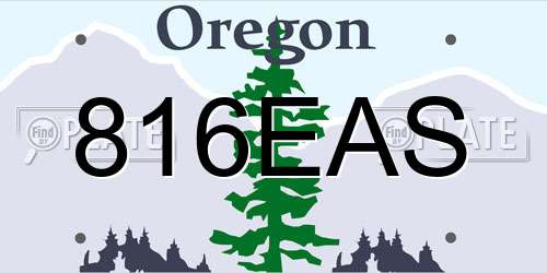 816EAS Oregon License Plate