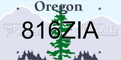 816ZIA Oregon License Plate