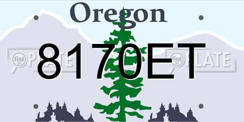 8170ET Oregon License Plate