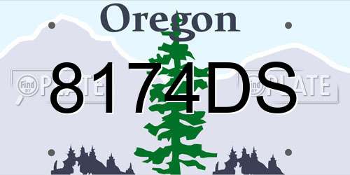 8174DS Oregon License Plate