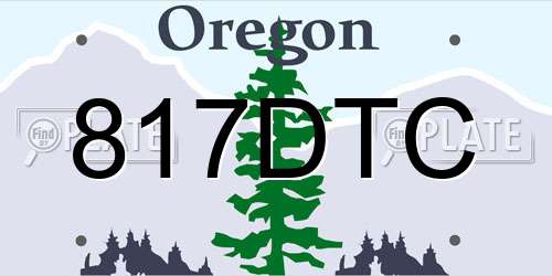 817DTC Oregon License Plate