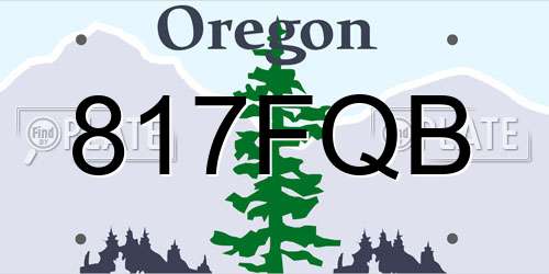 817FQB Oregon License Plate