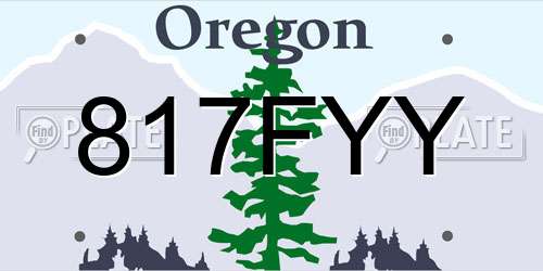 817FYY Oregon License Plate