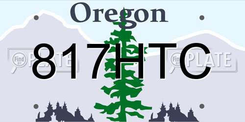 817HTC Oregon License Plate
