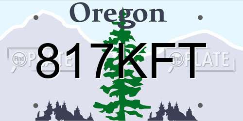 817KFT Oregon License Plate