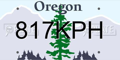 817KPH Oregon License Plate