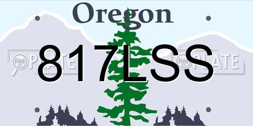 817LSS Oregon License Plate