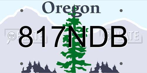 817NDB Oregon License Plate