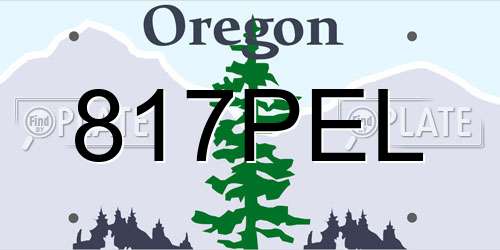 817PEL Oregon License Plate