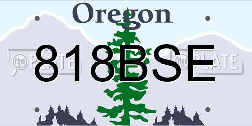 818BSE Oregon License Plate