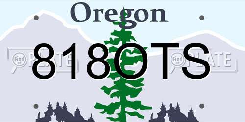 818OTS Oregon License Plate