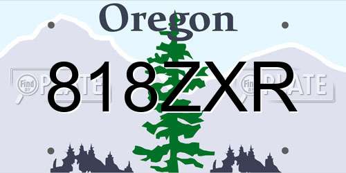818ZXR Oregon License Plate
