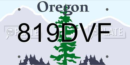 819DVF Oregon License Plate