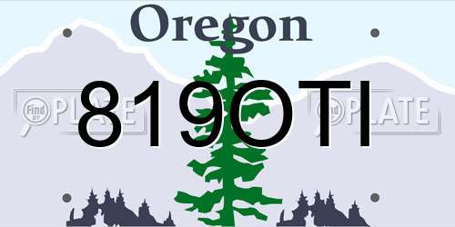 819OTI Oregon License Plate