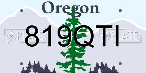 819QTI Oregon License Plate