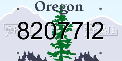 82077I2 Oregon License Plate