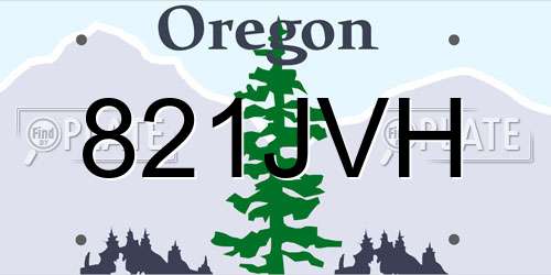 821JVH Oregon License Plate