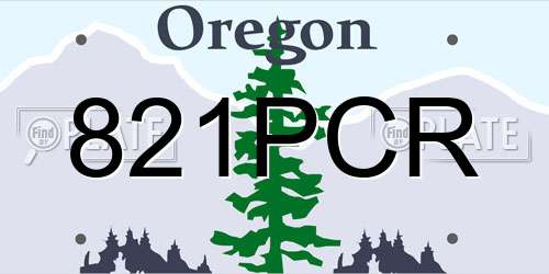821PCR Oregon License Plate