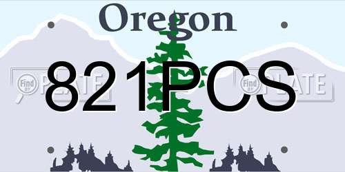 821PCS Oregon License Plate