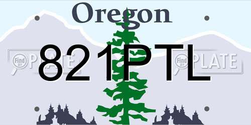 821PTL Oregon License Plate