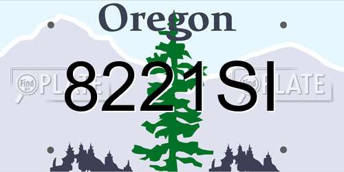 8221SI Oregon License Plate