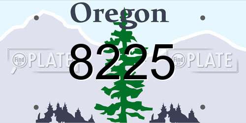 8225 Oregon License Plate