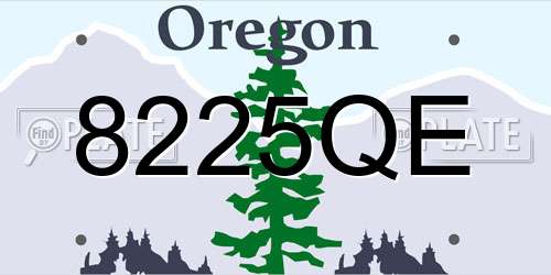 8225QE Oregon License Plate