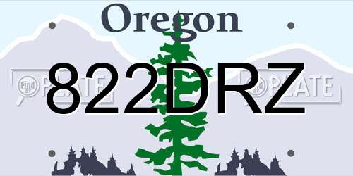 822DRZ Oregon License Plate