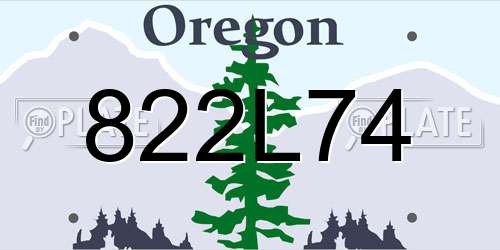 822L74 Oregon License Plate