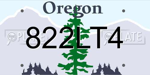 822LT4 Oregon License Plate