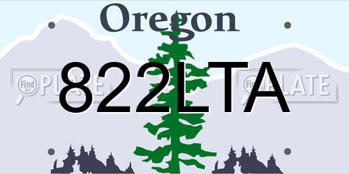 822LTA Oregon License Plate