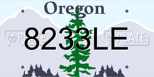 8233LE Oregon License Plate