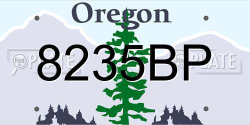 8235BP Oregon License Plate