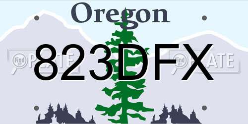 823DFX Oregon License Plate
