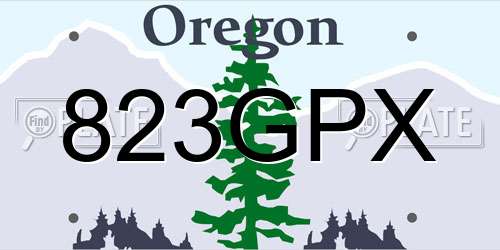823GPX Oregon License Plate