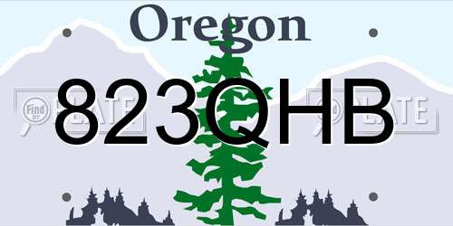 823QHB Oregon License Plate