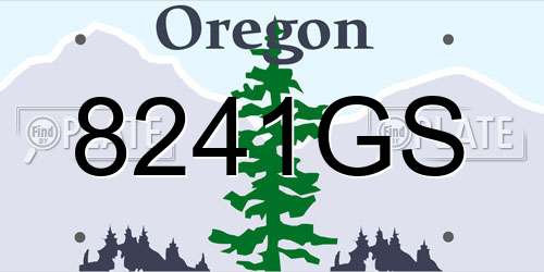 8241GS Oregon License Plate