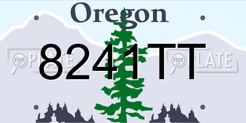 8241TT Oregon License Plate