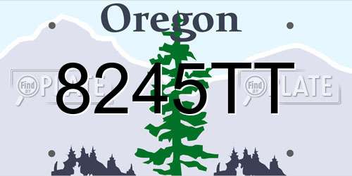 8245TT Oregon License Plate