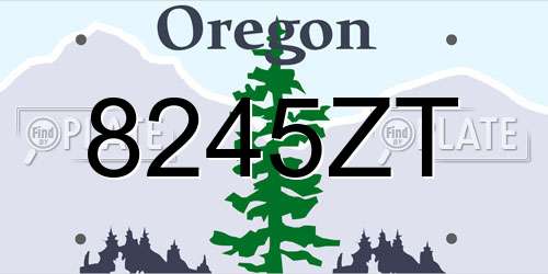 8245ZT Oregon License Plate