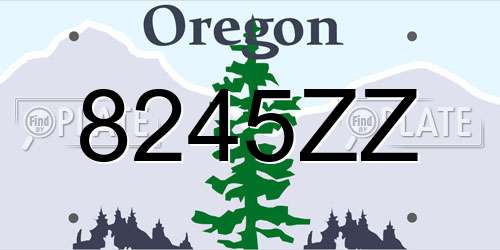 8245ZZ Oregon License Plate