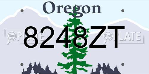 8248ZT Oregon License Plate