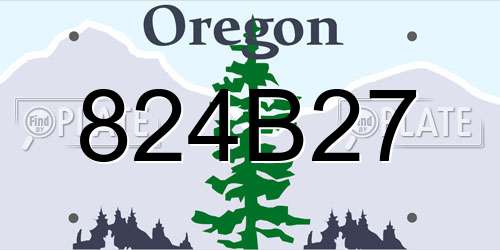824B27 Oregon License Plate