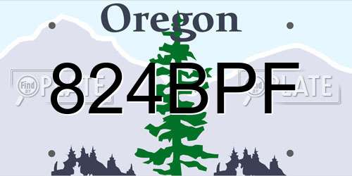 824BPF Oregon License Plate
