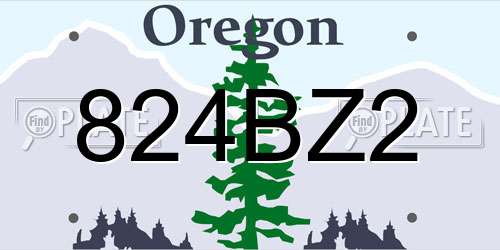 824BZ2 Oregon License Plate