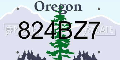 824BZ7 Oregon License Plate